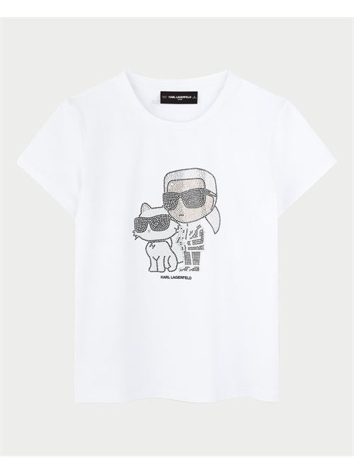 Karl Lagerfeld girl's cotton T-shirt with print KARL LAGERFELD | Z3048910P